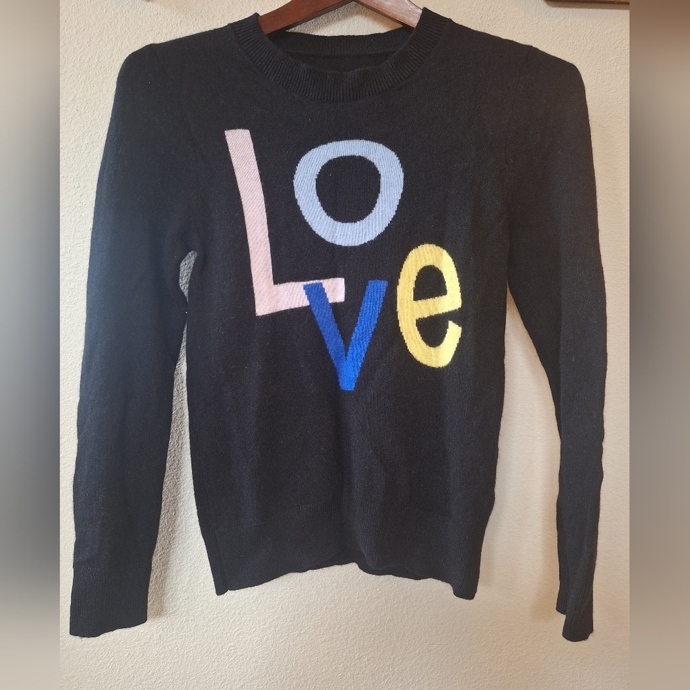 Chinti And Parker 100% Cashmere LOVE Sweater Womens Size M